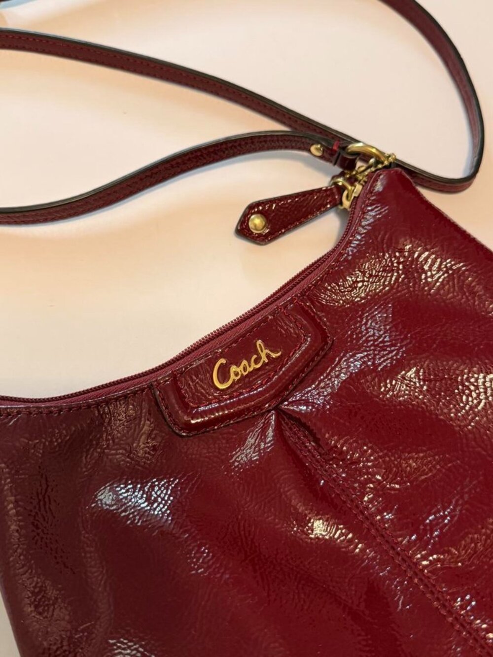Vintage leather Red coach purse